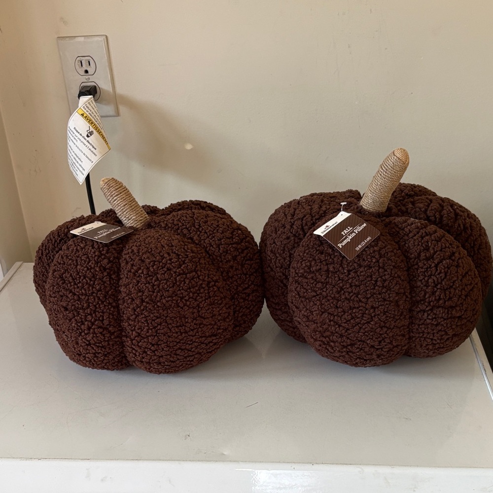 Brown Plush Pumpkin Decor